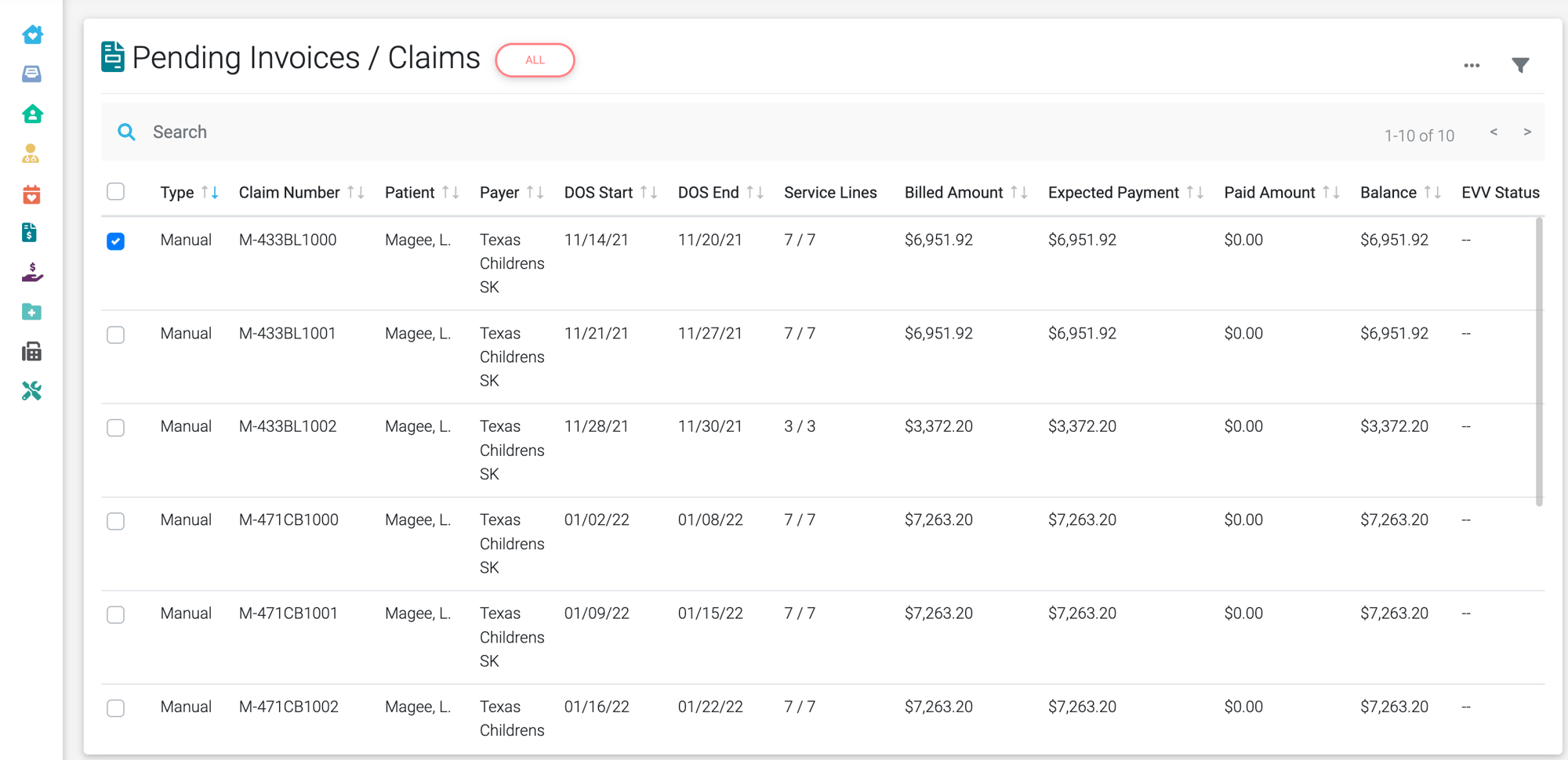  Private Pay Invoicing